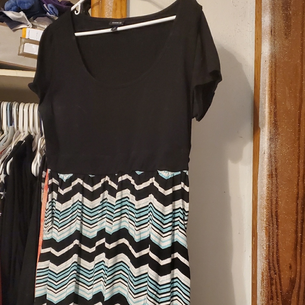 Torrid Chevron skater dress
